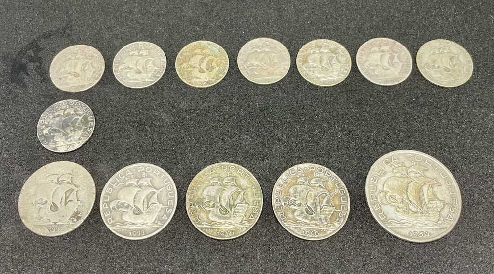 Lote 13 moedas prata
