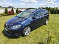 Volkswagen Sharan DSG TDI 140km Bixenon Panorama 7osób Hak Webasto Bezwypadkowy Alu Navi