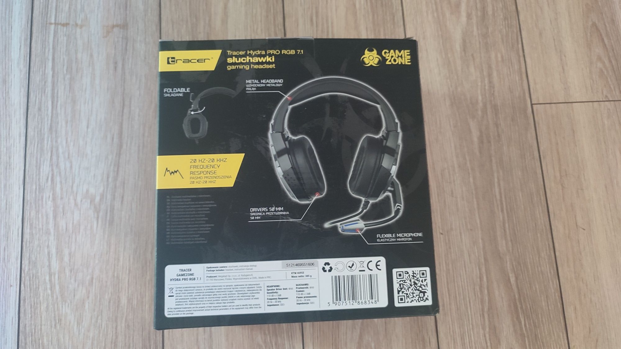 słuchawki gamingowe hydra pro RGB 7.1