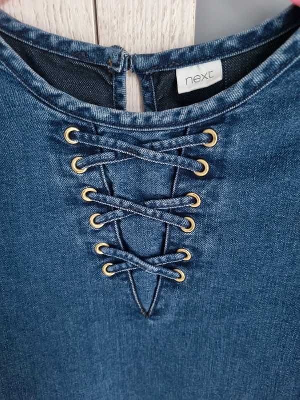 Next sukienka jeansowa dla dziewczynki 128 ,stan idealny