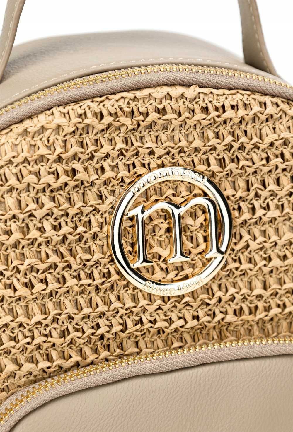 Monnari pleciony plecak damski z kolekcji PREMIUM skóra eko beżowy