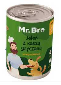 Karma mokra dla psa Mr.Bro jeleń z kaszą gryczaną monobiałkowa 400 g