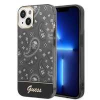 Etui Guess Bandana Paisley do iPhone 14 Plus/15 Plus 6.7" - Czarny