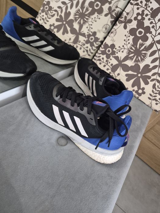 Buty sportowe adidasy roz 39 czarne niebieskie Adidas