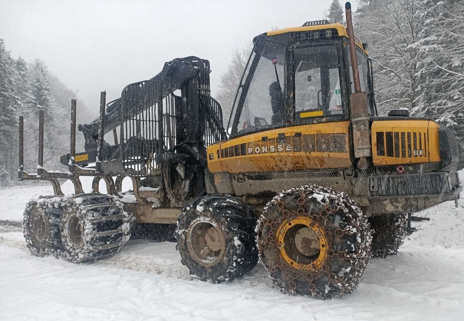 Obręcz do mocowania łańcucha forwarder harvester