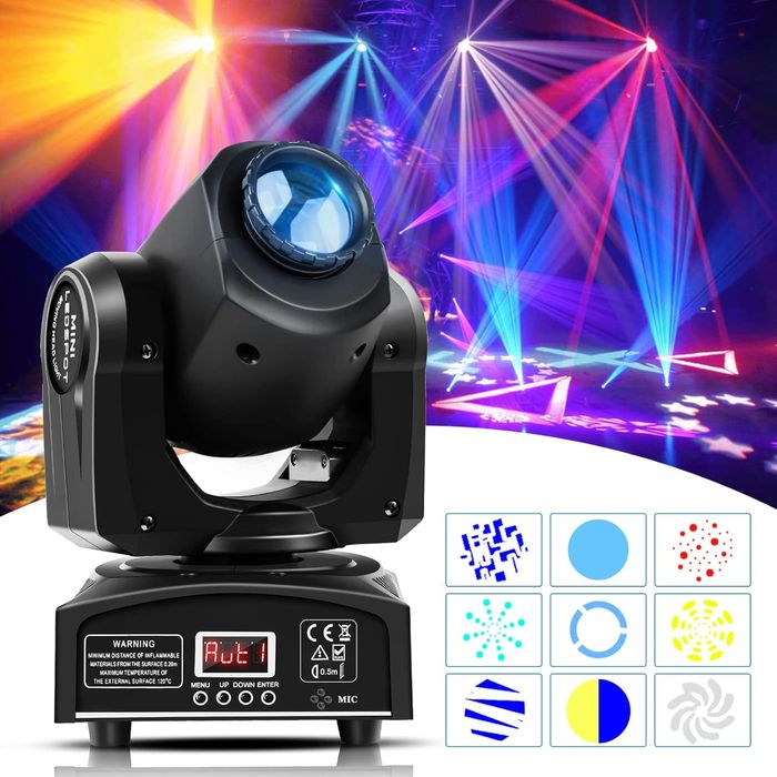 Lampa Sceniczna LED Ruchoma Głowa DMX512 - Efektowne Oświetlenie