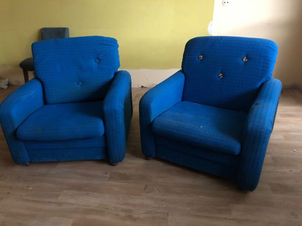 Fotele niebieskie oddam za darmo