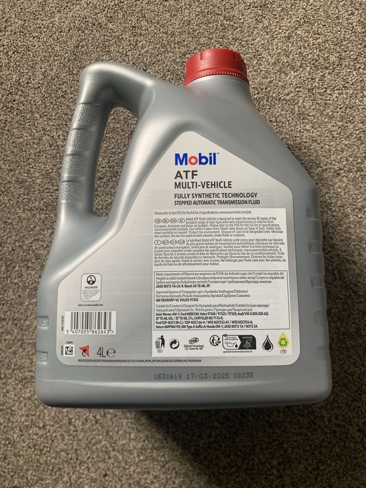 Масло для АКП Mobil ATF