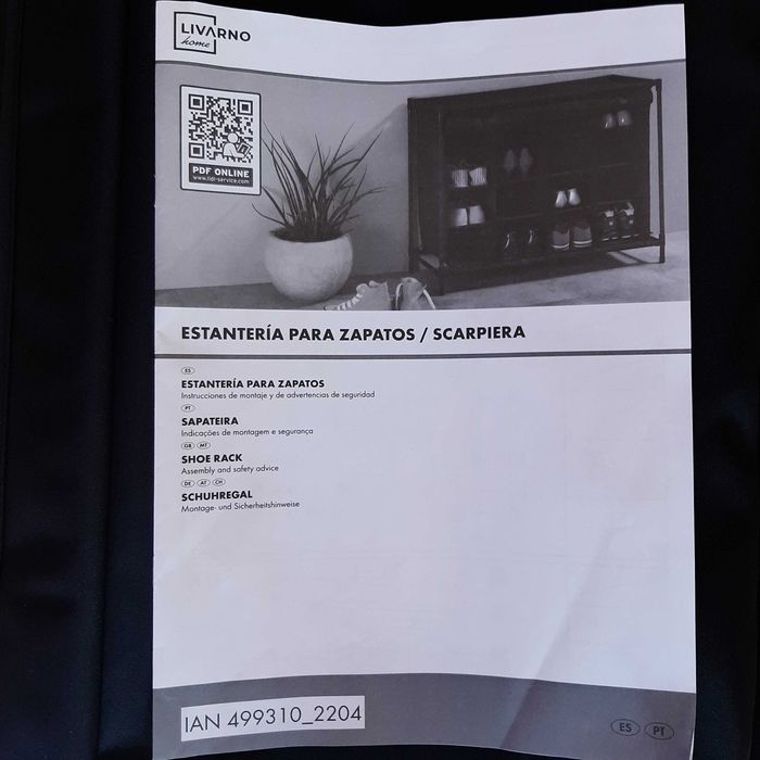 NOVA Sapateira Têxtil, Respirável Fechada p 16 pares