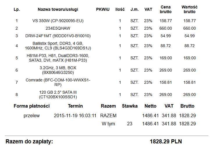 Komputer stacjonarny [Pentium G3250, 4GB RAM, SSD 120GB, Bitfenix]