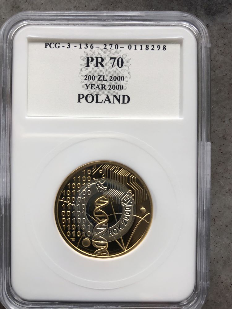 Złota moneta 200 zł - Rok 2000 Au/Ag