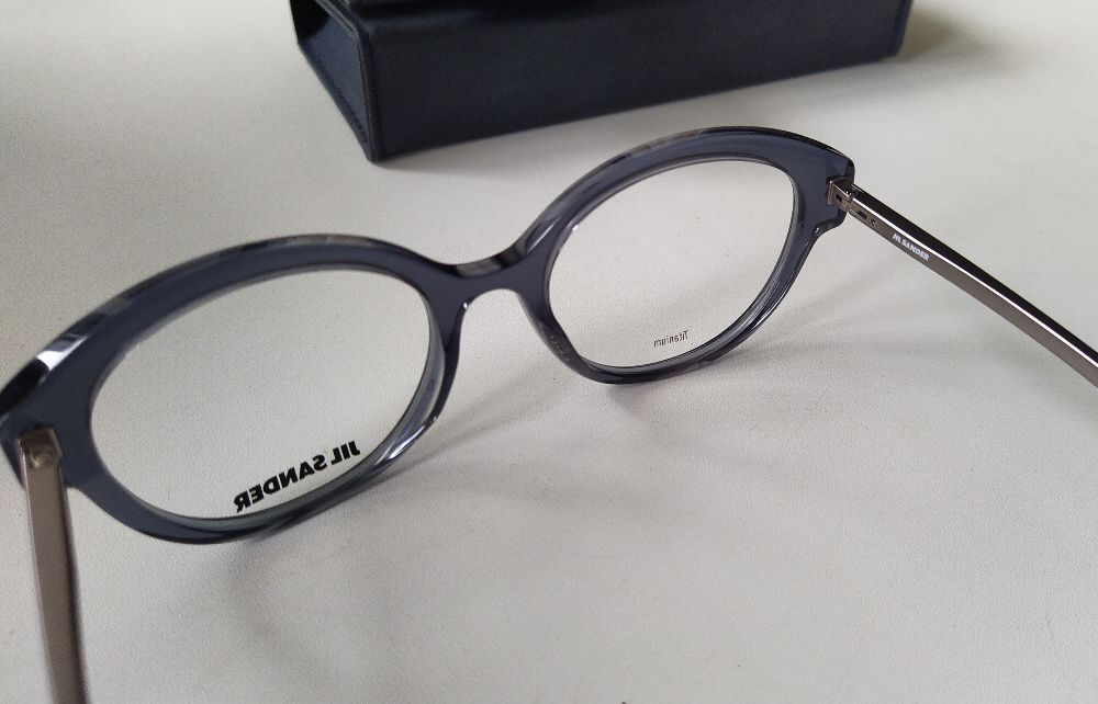 Новые очки Jil Sander оригинал титановая оправа премиум полупрозрвчные