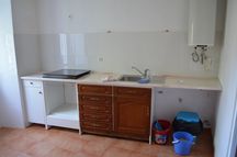 Bancada de cozinha em pedra mármore