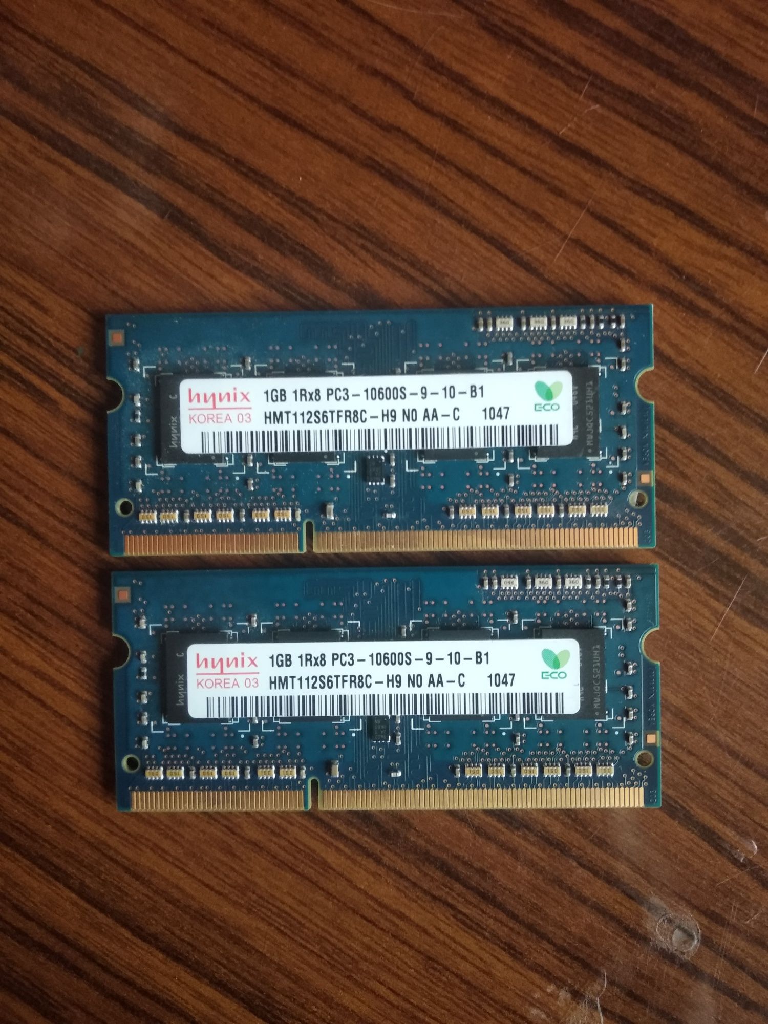 DDR3 PC2-10600S 1+1 Gb Оперативная память для ноутбука