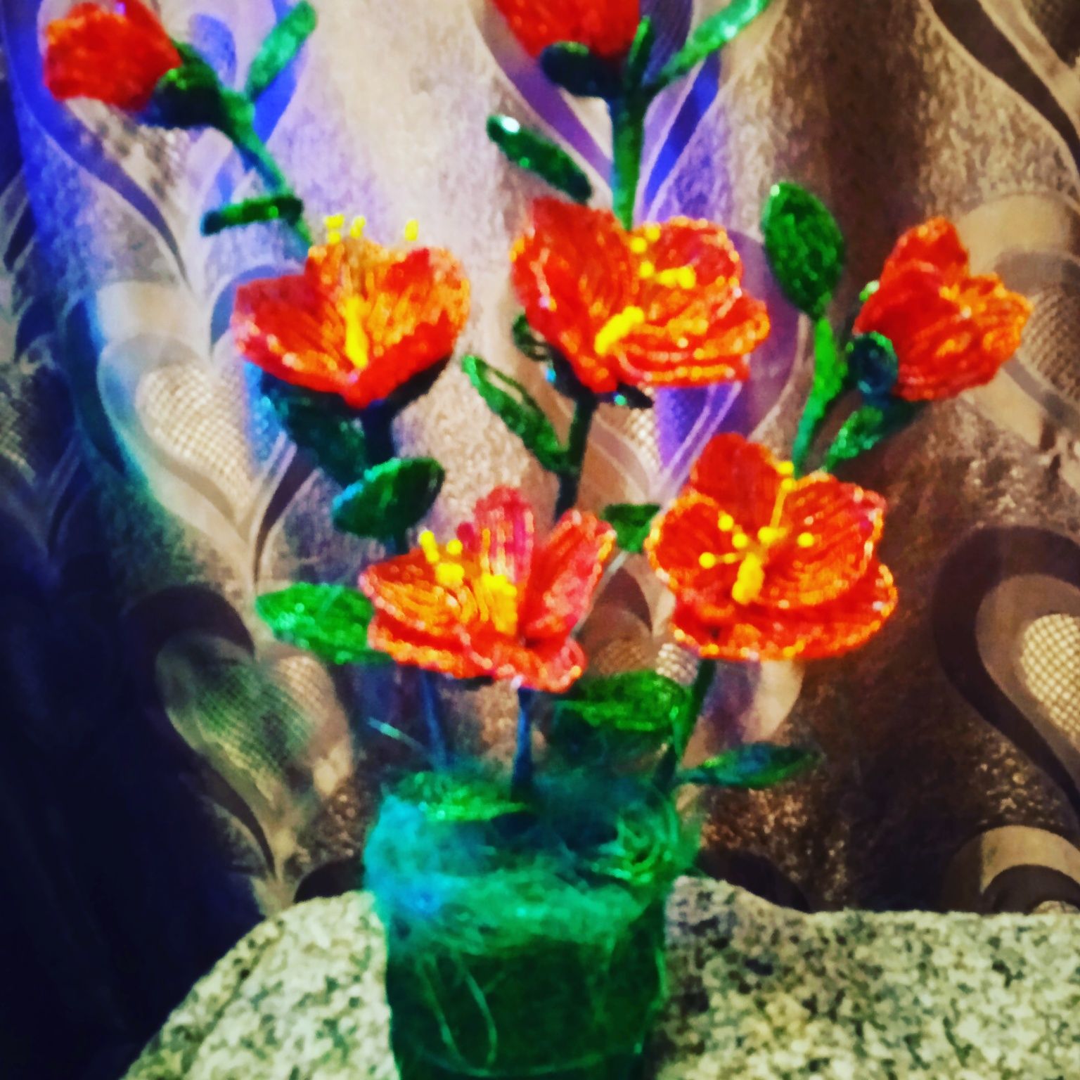 Цветы ручной работы из бисера