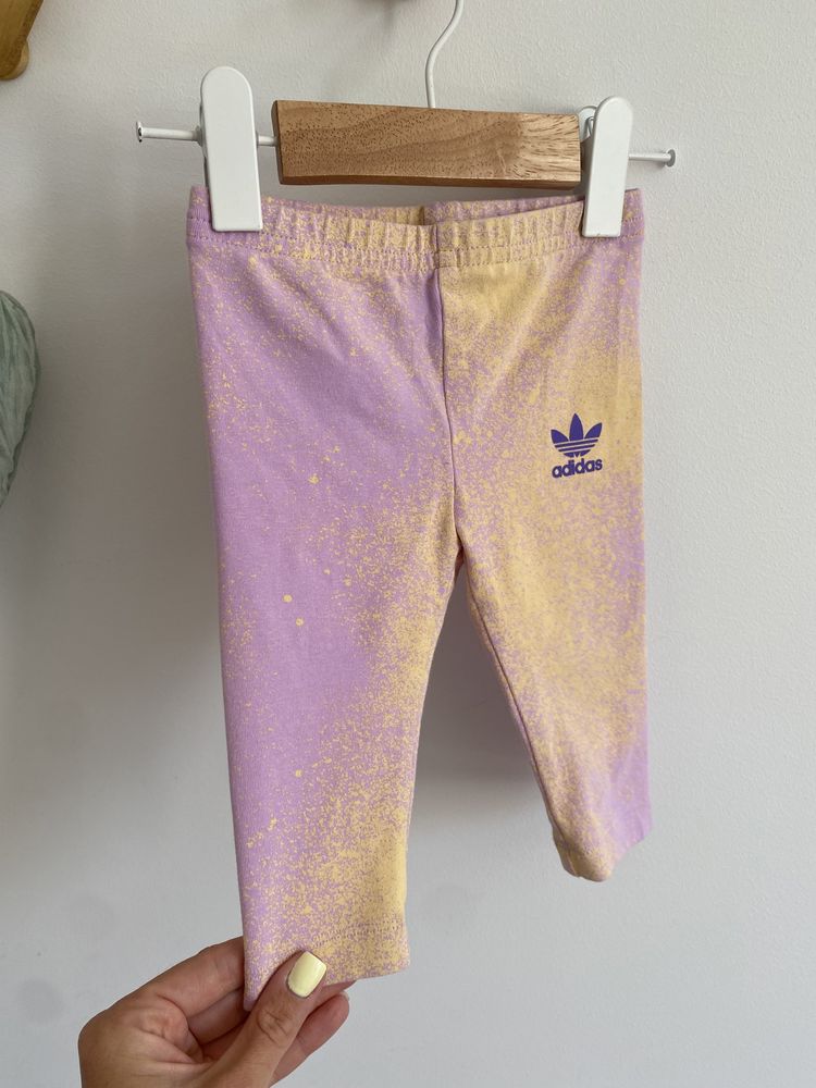 Legginsy adidas 68 liliowo morelowe