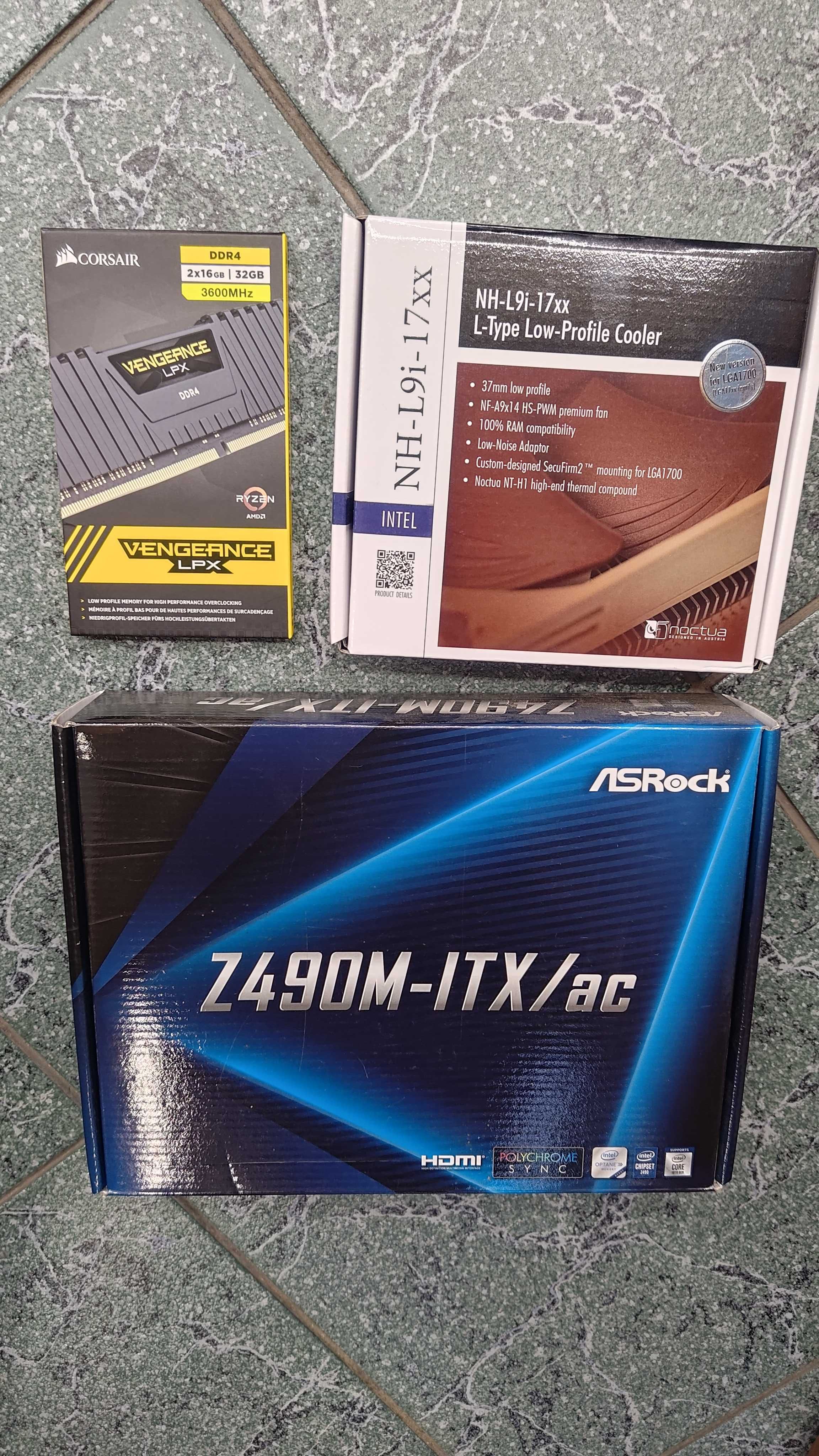 Płyta AsRock z490m-itx / i7-10700 /32GB Ram ZESTAW Windows 11 Komputer