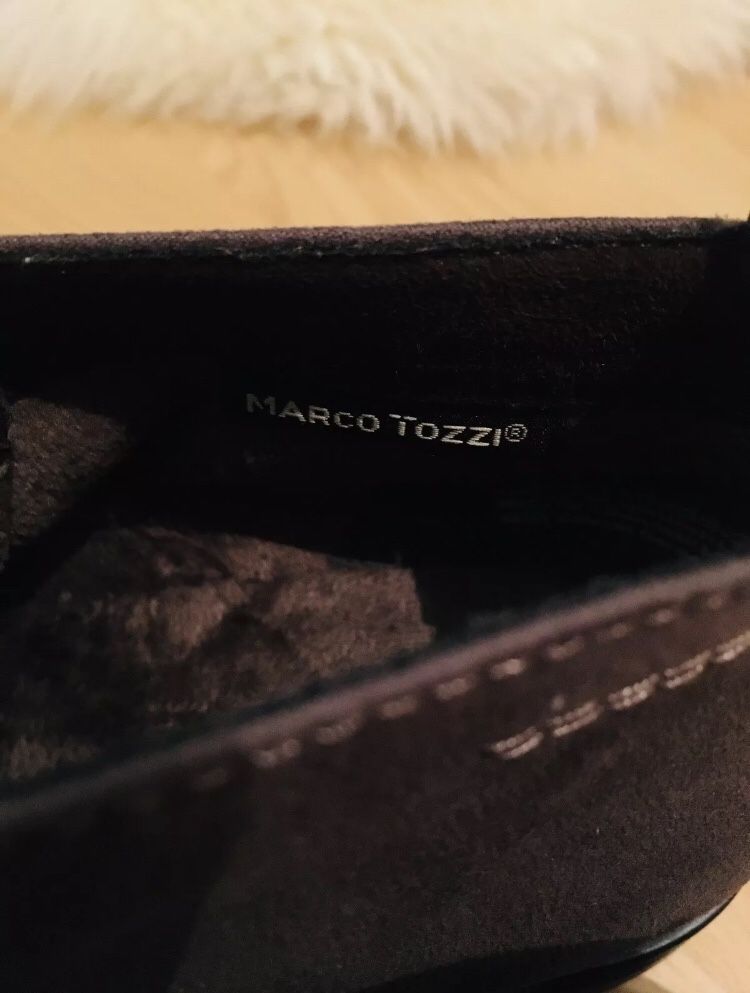 Elefanckie buty zamszowe ocieplane MARCO TOZZI * Rozmiar 38