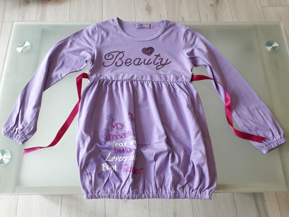 Fioletowa tunika bluzka