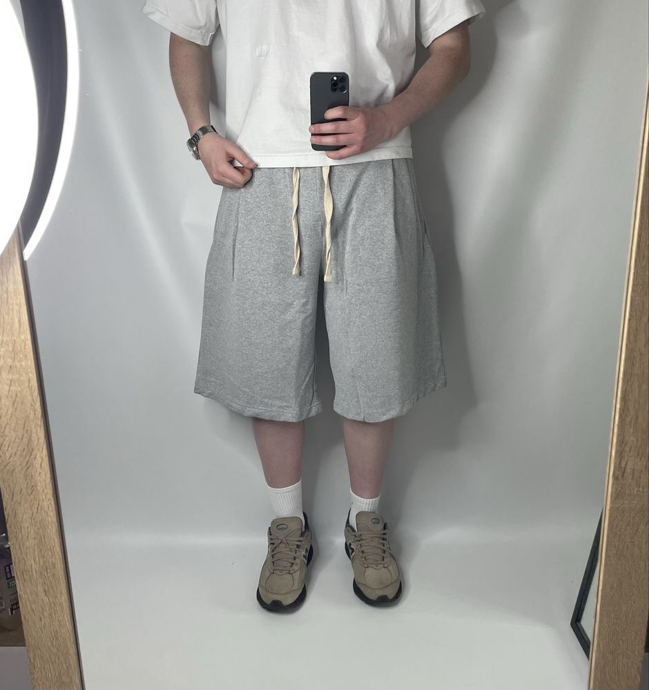 Широкі сірі шорти baggy sweatpants shorts широкие серые шорты бегги