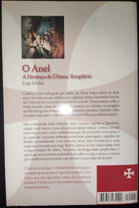 Livro "O Anel - A Herança do Último Templário" de Jorge Molist