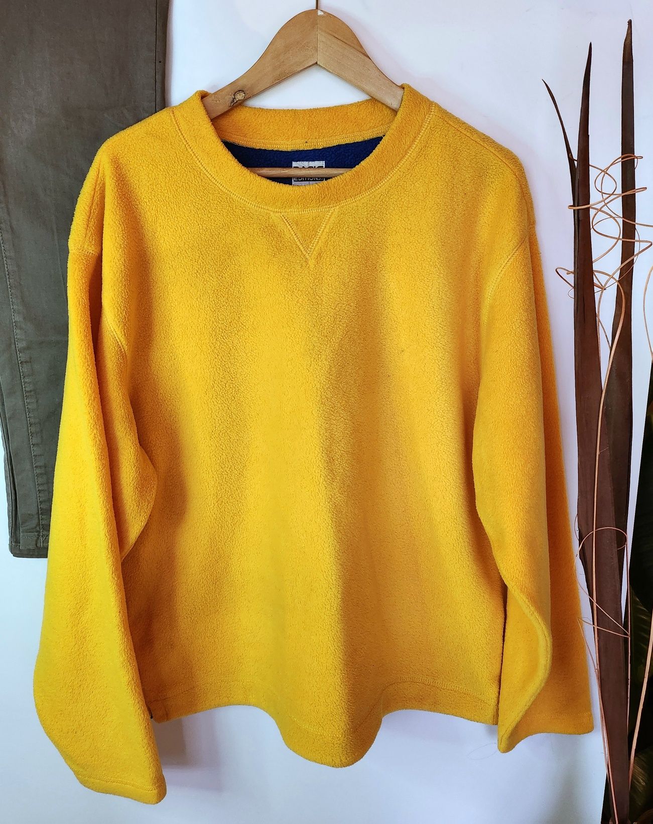Bluza męska z polaru żółta Basic Editions M