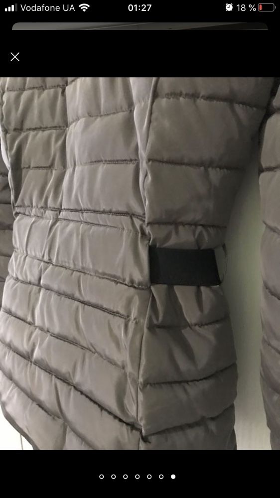 Женская зимняя куртка на поясе в идеальном состоянии