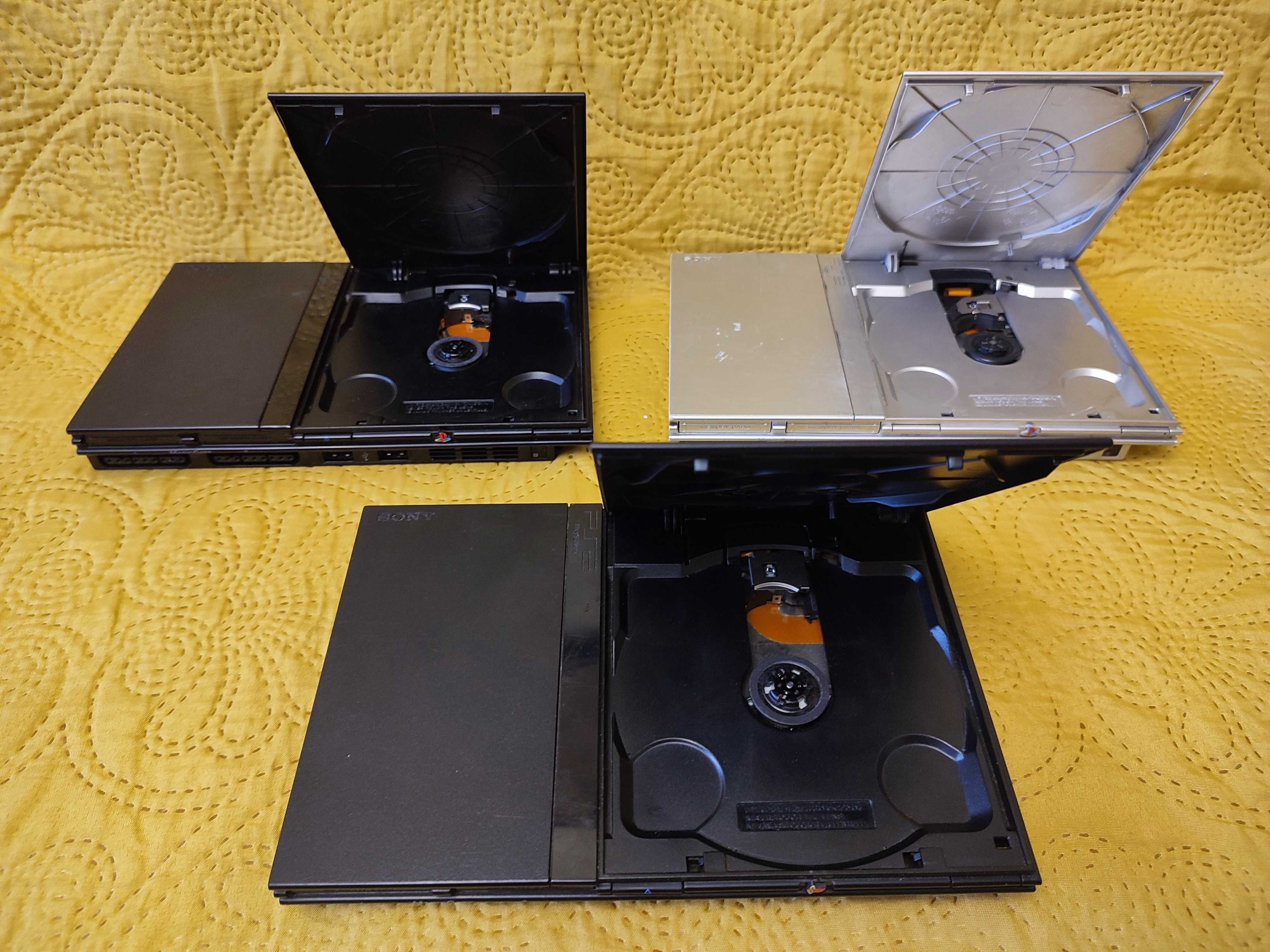 Konsole PlayStation 2 sim (PS2) - zestaw 3 szt. z defektem.