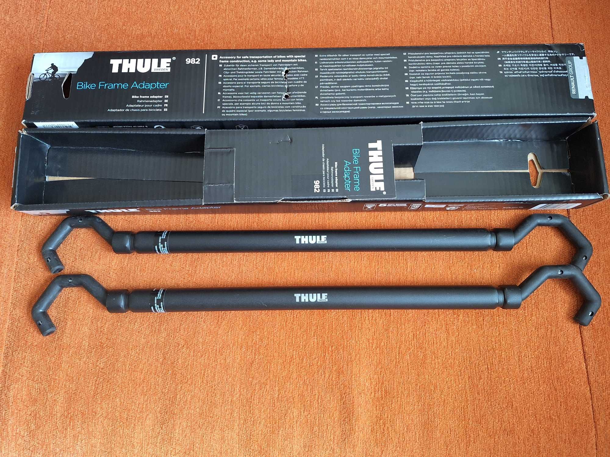 THULE. Adapter do przewożenia rowerów z nietypowymi ramami.