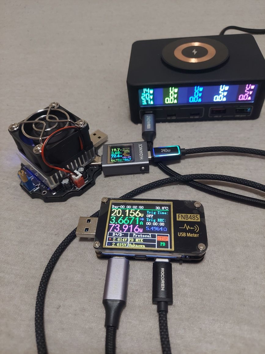 Зарядна станція 140W 5портів + бездротова зарядка