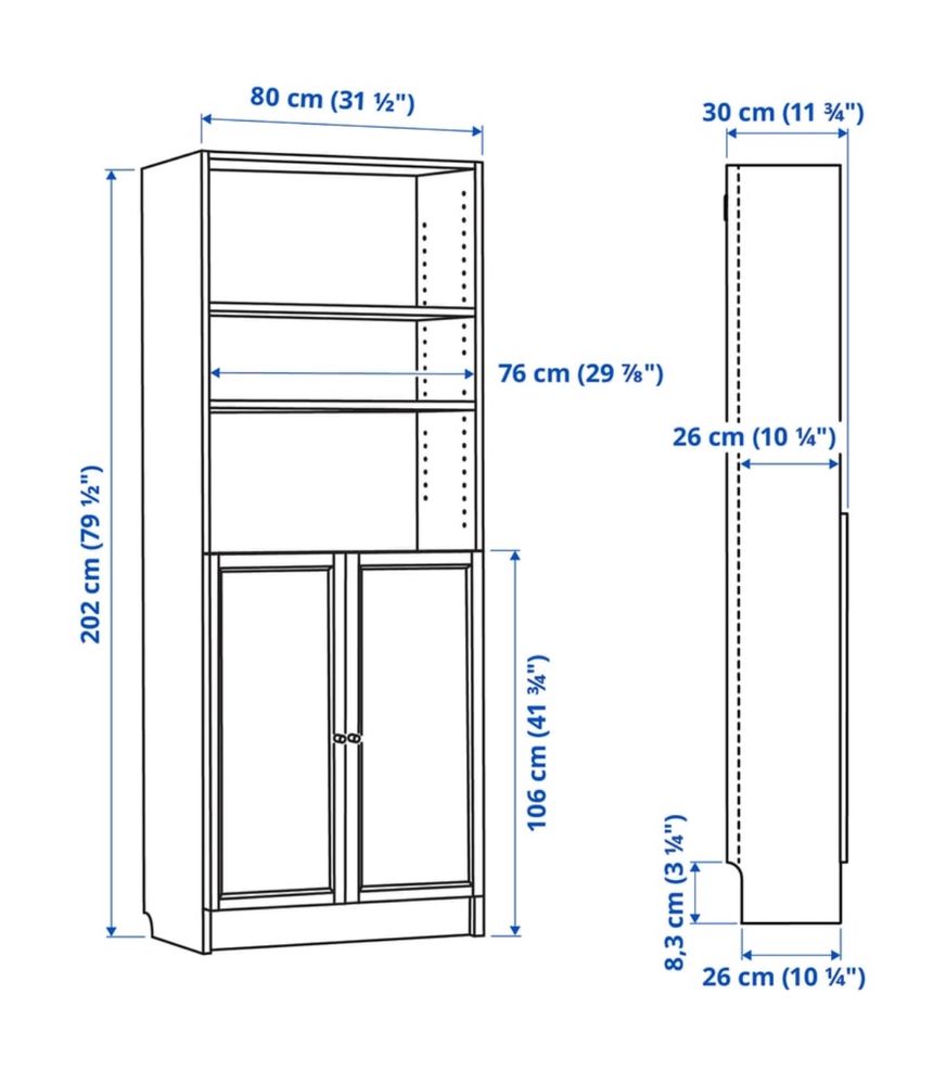Estante Billy ikea branca com duas portas