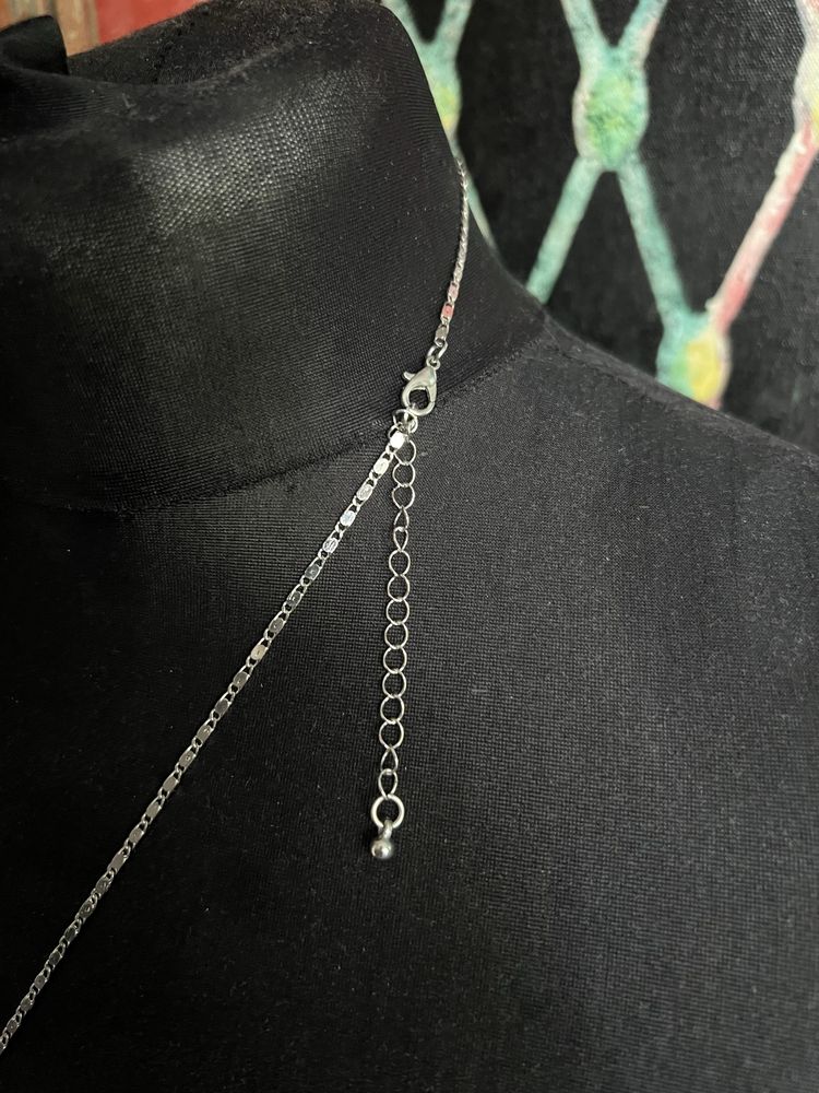 Srebrny uniseks regulowany naszyjnik łańcuszek chain z krzyżem cross