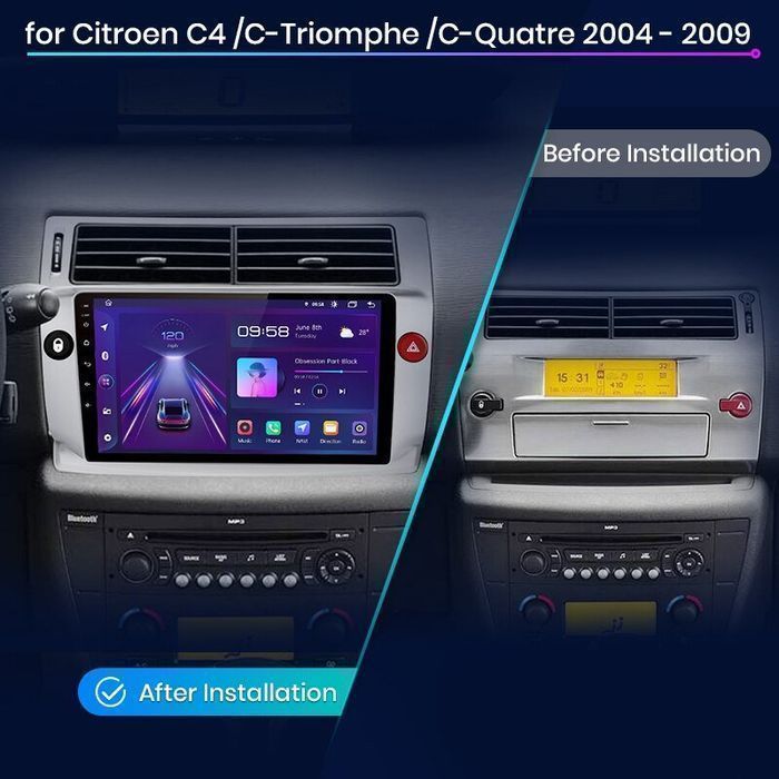 Radio nawigacja Citroen C4 2004 - 2009 Android Carplay 2GB 32GB