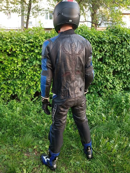 Мото костюм мото екіпіровка з натуральної шкіри
