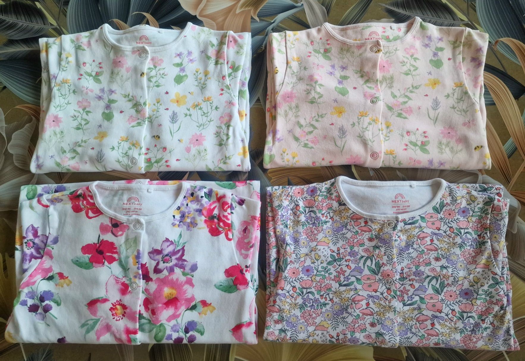 Pajacyki r.92 4 sztuki Next kwiecisty wzór