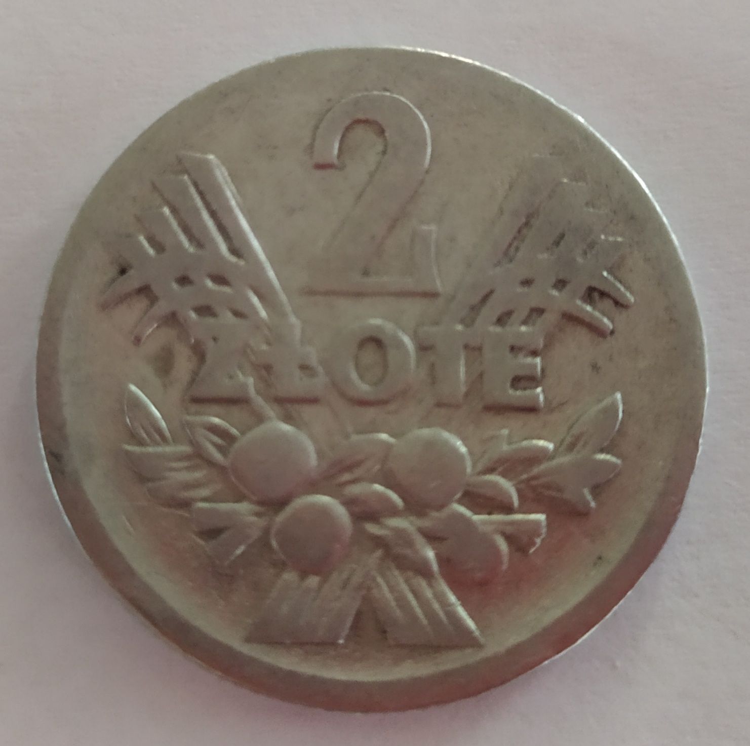 Moneta kolekcjonerska 2 zł z 1958 roku - JAGODY I KŁOSY