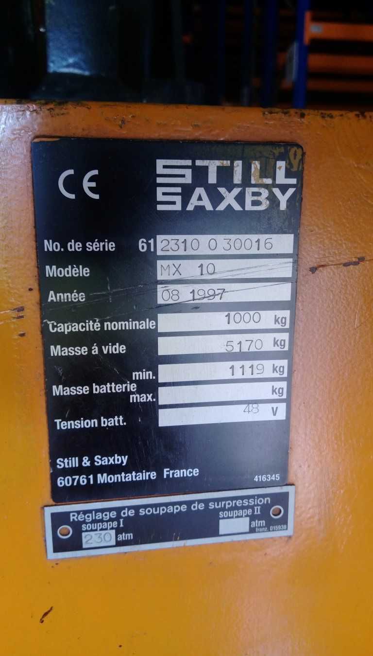 WÓZEK WIDŁÓWY STILL SAXBY MX10, 1997, elektryczny, boczne widły