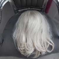 Włosy sztuczne długie proste peruka treska chłodny blond dopinane