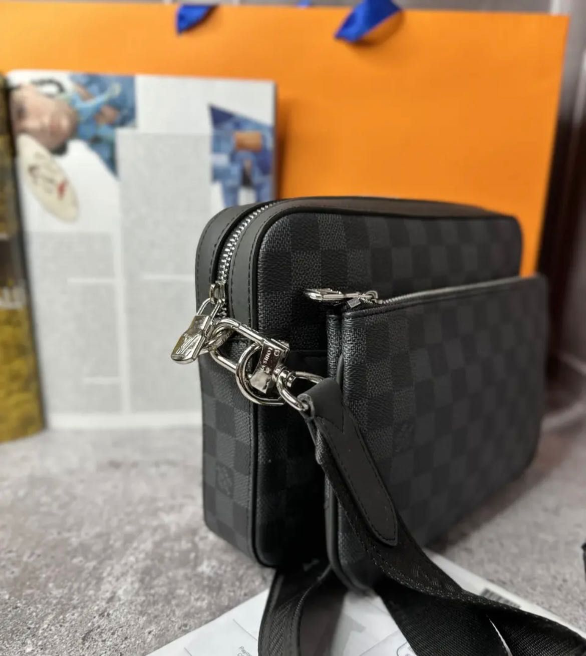 Saszetki męski listonoszka Louis Vuitton, Gucci monogram LV Premium