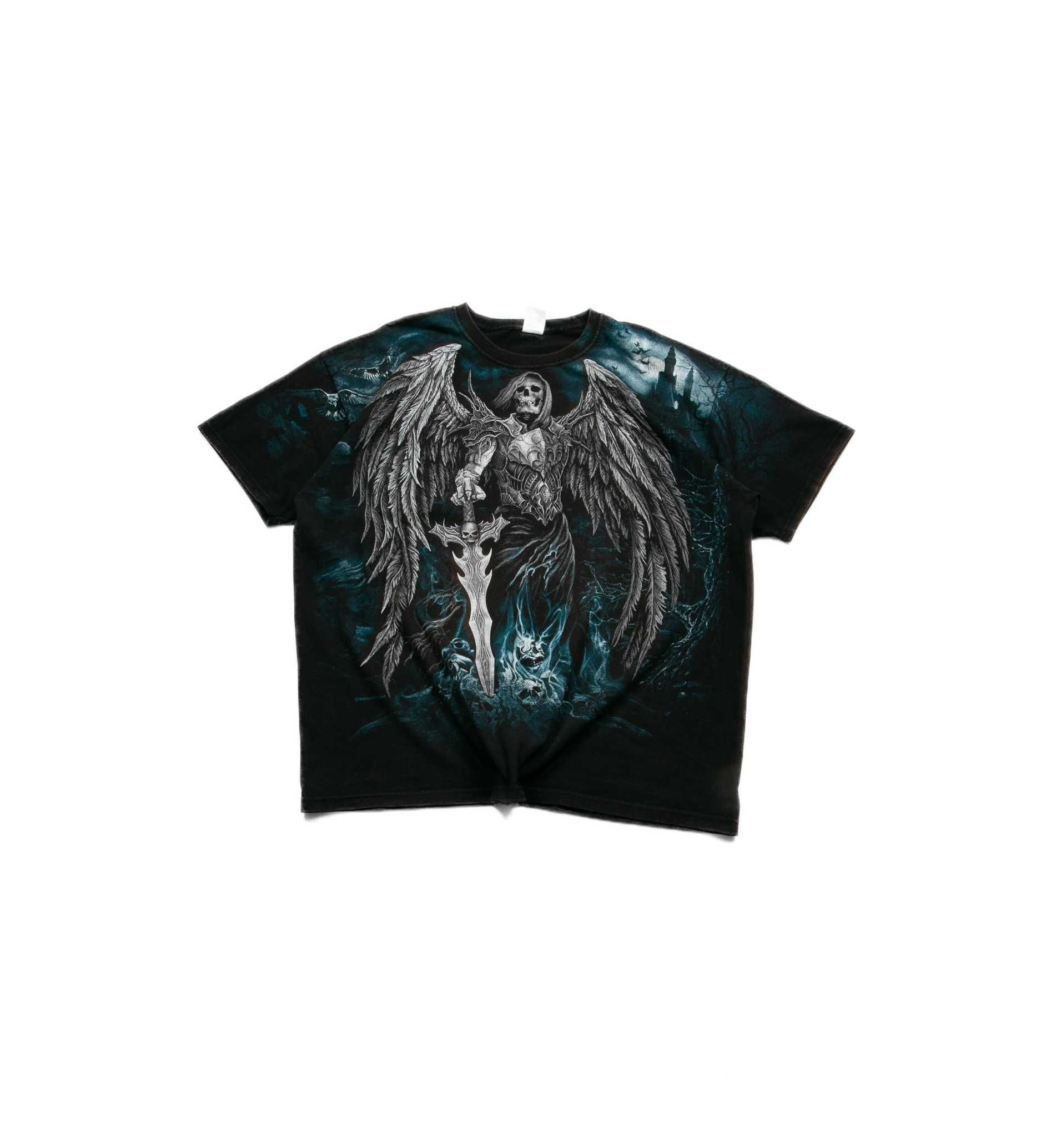 Affliction style fullprint t-shirt XXL doubleprint