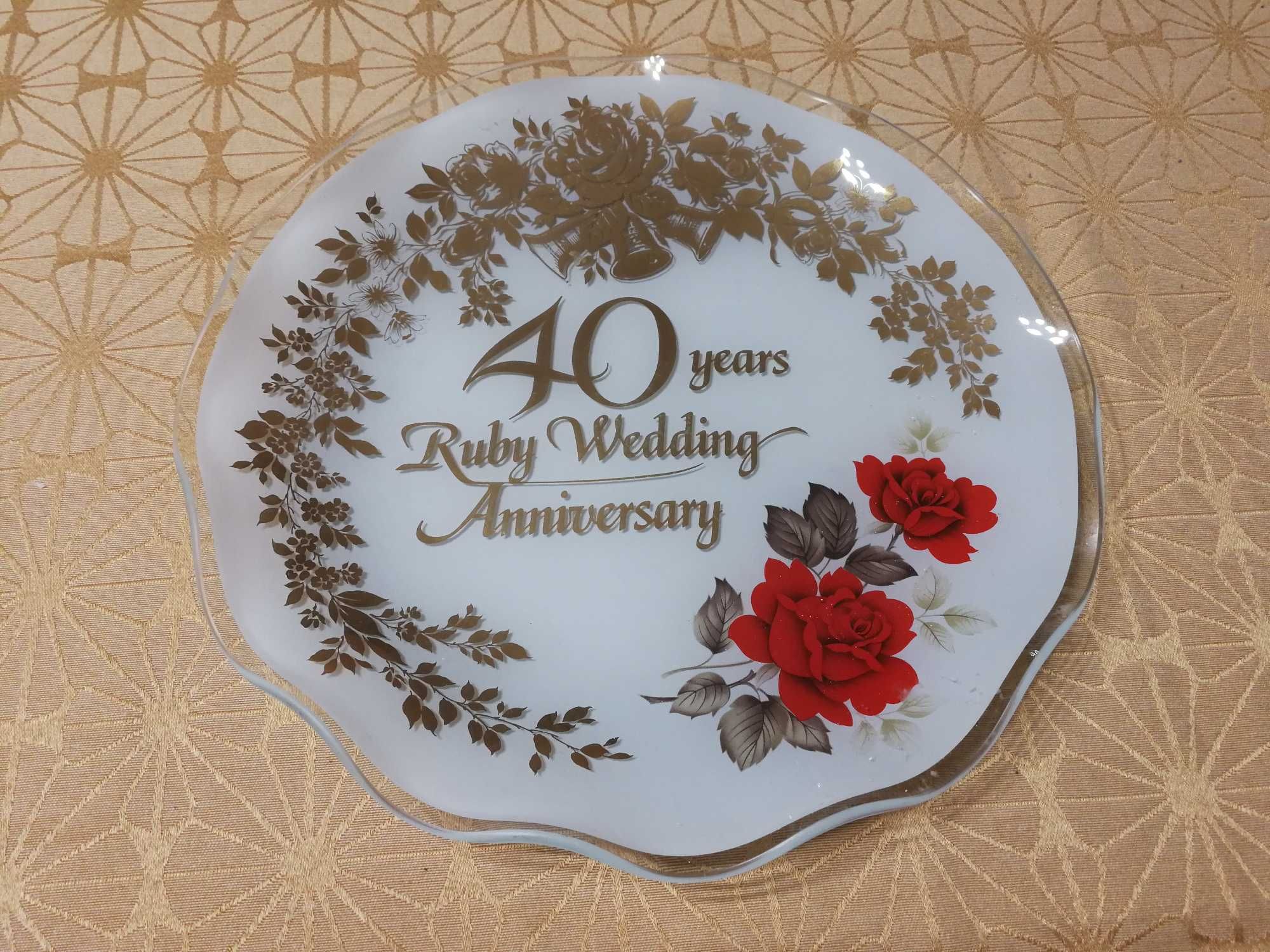 Talerz 40 years Ruby Wedding Anniversary