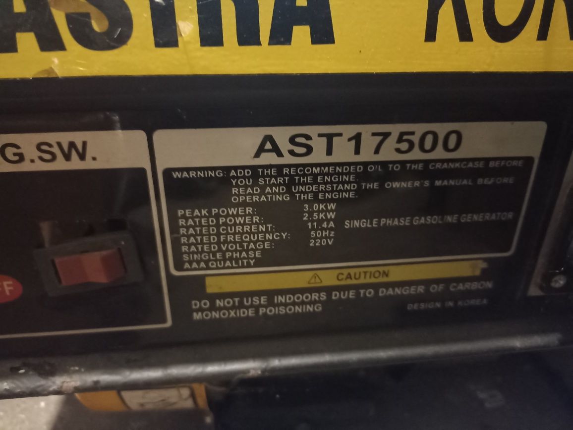 Spalinowy generator prądu Astra Korea AST 1750