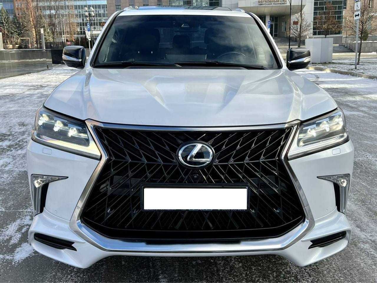 Обвес юбка бампер губа решетка Lexus LX 570 2015-2022 черный лексус