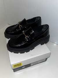 Loafersy czarne damskie