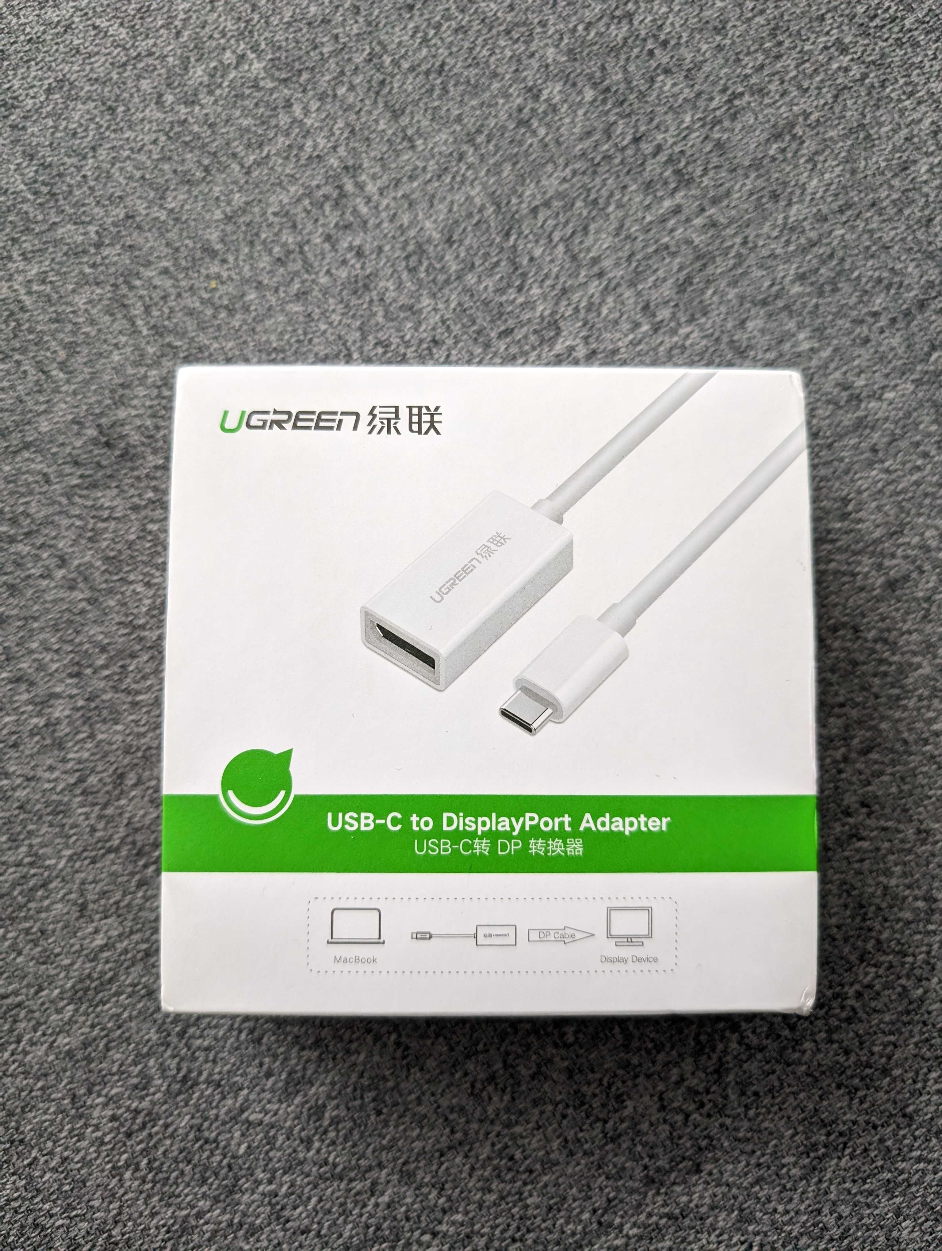 Переходник адаптер Ugreen USB-C to DisplayPort 15cm White (MM130)