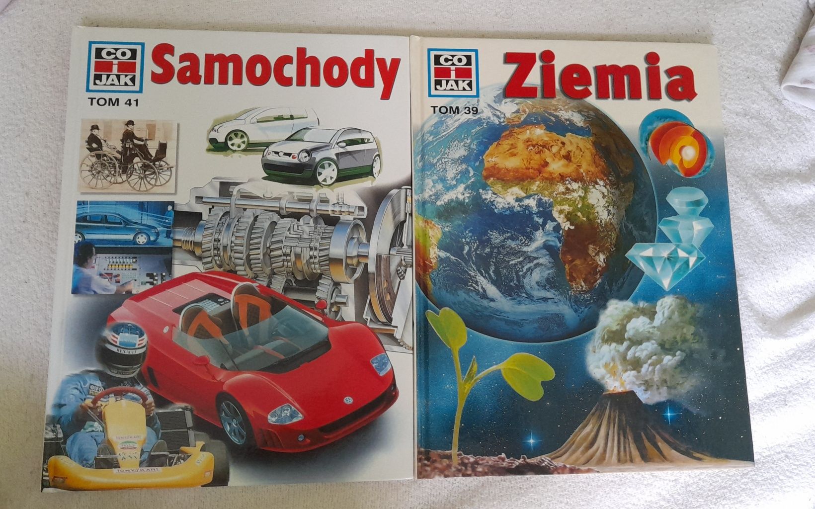 2 książki - co i jak - samochody i ziemia