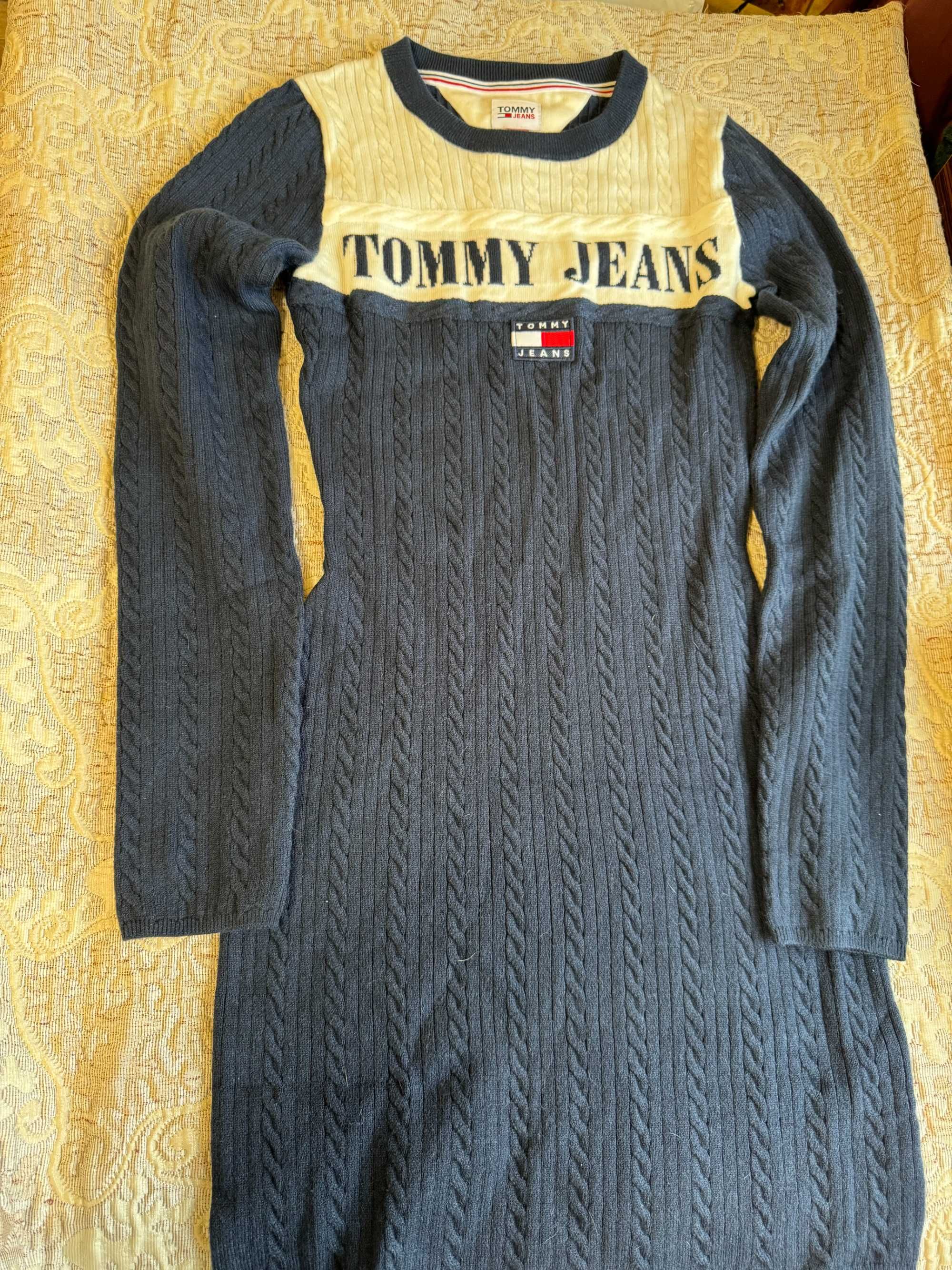 В'язана сукня Tommy Hilfiger, колір синій, розмір XS