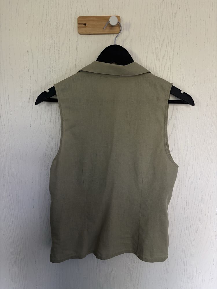 Khaki koszula len h&m w bardzo dobrym stanie idealna na lato len