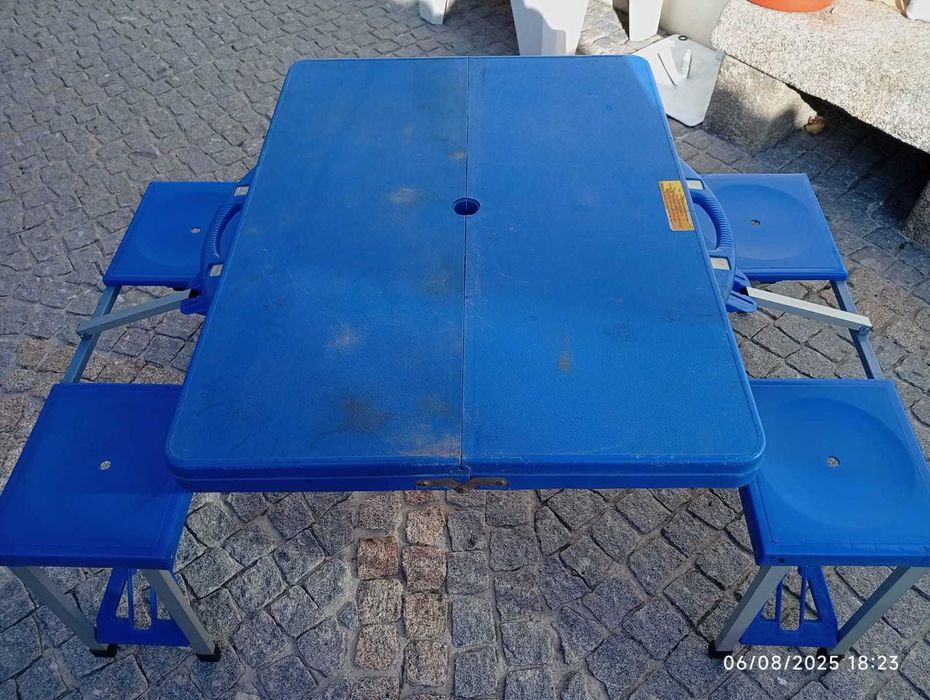 Mesa de Piquenique Dobrável 4 Lugares