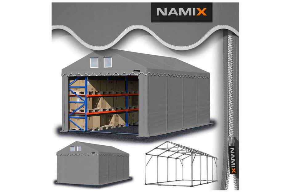 Namiot PRESTIGE 8x8-3m hala przemysłowa magazynowy MOCNY PVC 560g